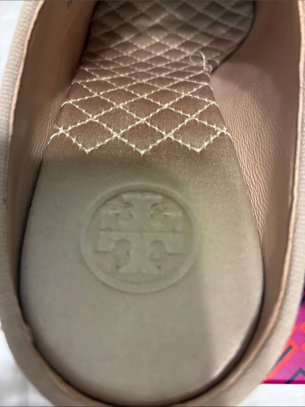 Tory Burch Blush Beige Bow Pointed-Toe Mules size 6M